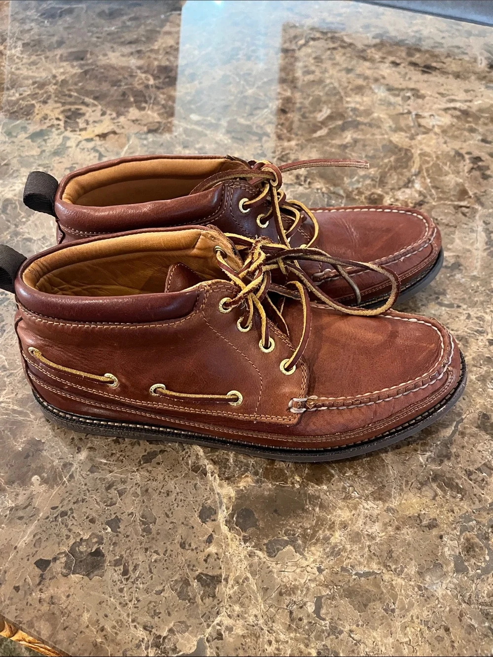 Sperry Gold Cup Top-Sider Full-Grain Leather Lace-Up Chukka Boots size 10.5